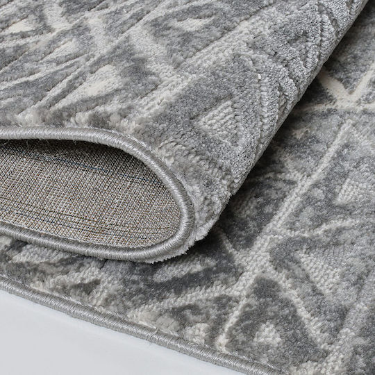 Conceptum Hypnose Notta Rectangular Rug Grey Cream 100x300cm