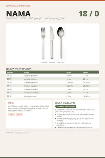 Nama Set De Tacâmuri 30 Bucăți Nama Set De Tacâmuri 30 Bucăți