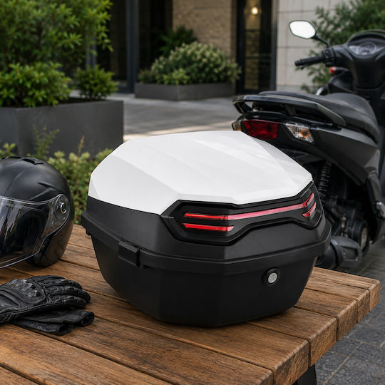 FIXATO Topcase Alb pentru Motocicletă