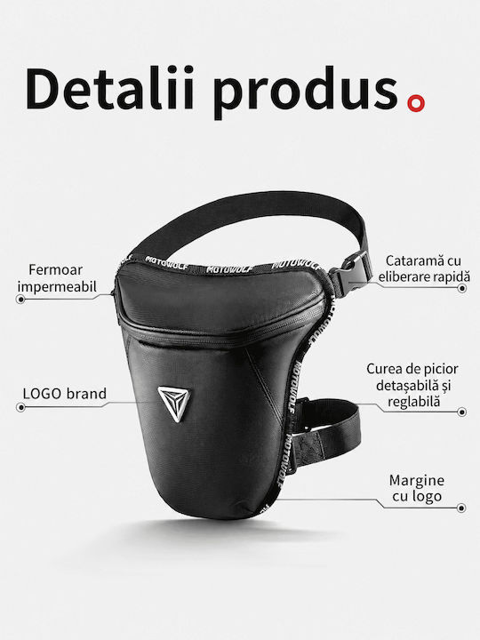 Motowolf Черна Чанта За Бедро За Моторист