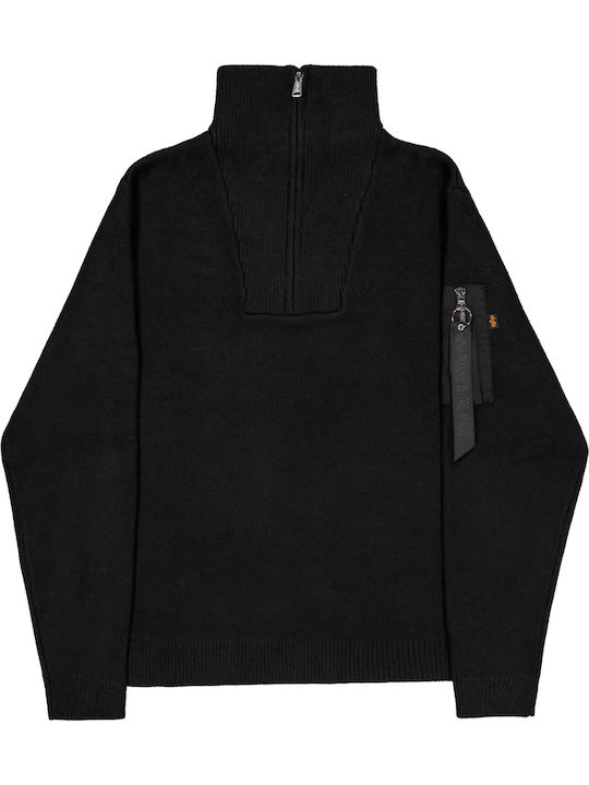 Troyer-Pullover Langarm Schwarz