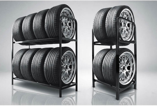Humberg 4-Position Floor-Mounted Car Tire Stand