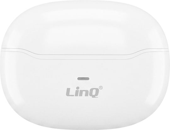 LinQ R9551 In-Ear Bluetooth-Kopfhörer mit Schweißbeständigkeit und Ladekoffer, Weiß