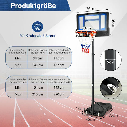 Costway Outdoor Basketball Hoop with Stand