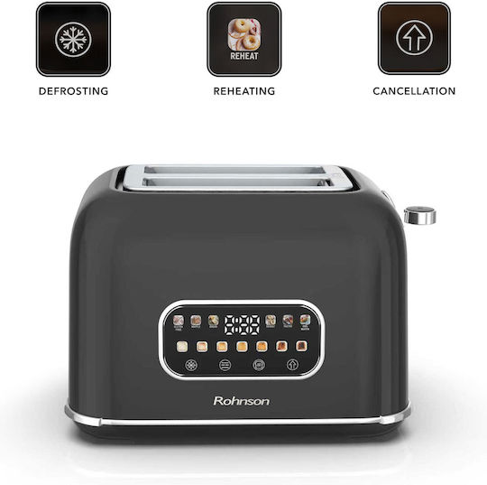 Rohnson 2 Slot Toaster 900W Inox