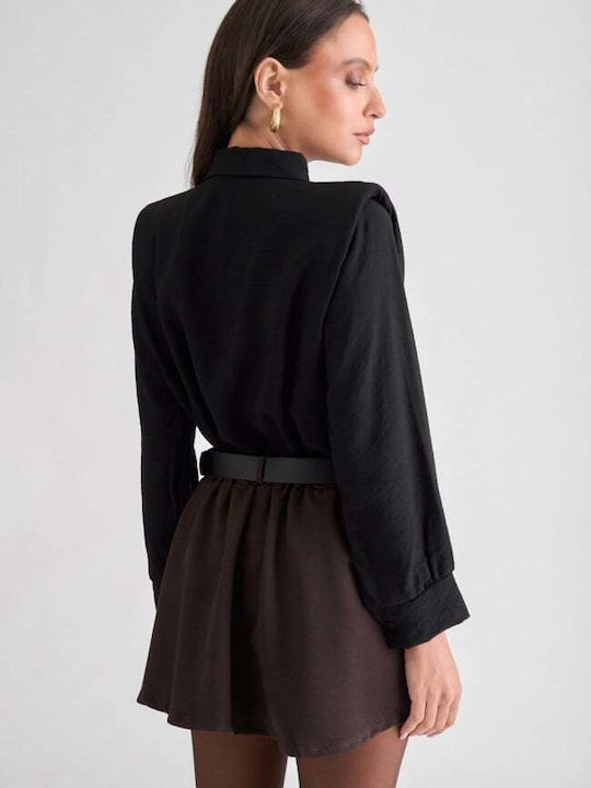 Fustă-Pantaloni Scurți de Damă Maro Închis