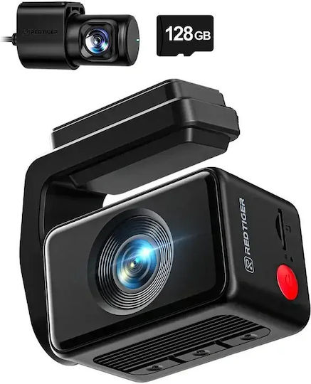 Redtiger F4 Pro Set mit Spiegel, 4K-DVR-Autokamera mit 2,2"-Bildschirm, WLAN, GPS & Rückfahrkamera