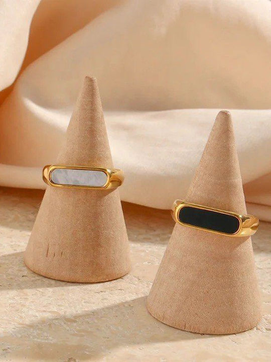 Women's Gold-Plated Steel Ring