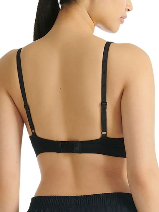 Active Essentials Cotton 3stripes Scoop Γυναικείο Αθλητικό Μπουστάκι Black