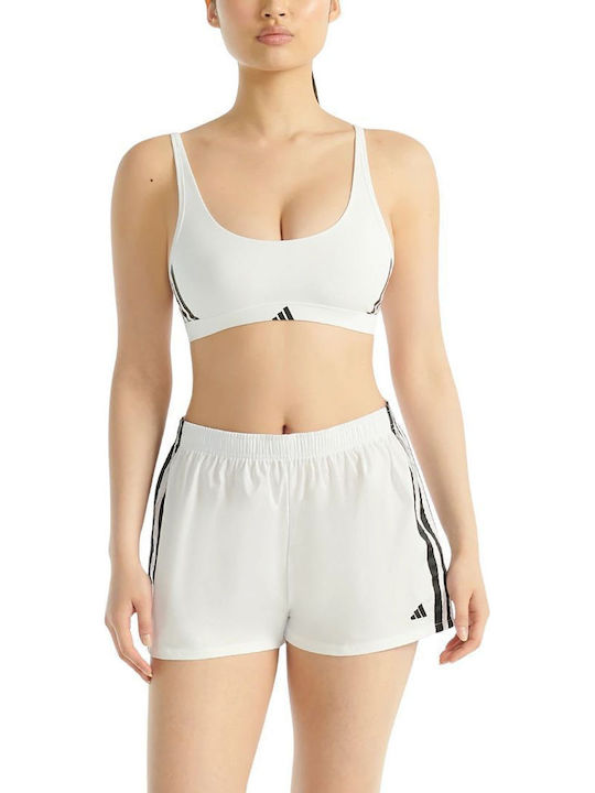 Active Essentials Cotton 3stripes Scoop Γυναικείο Αθλητικό Μπουστάκι White