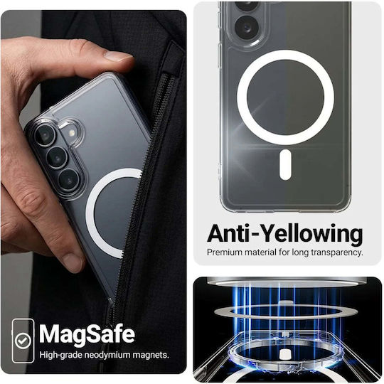 Crong Husă Hibridă Transparentă cu Spate Magnetic și Curea Transparentă (Poco X8 Pro)
