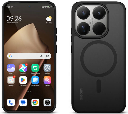 Crong Hybrid Matte Magnetic Back Cover Μαύρο (Xiaomi 15T)