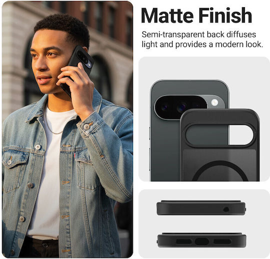 Crong Hybrid Matte Magnetic Rückseitenhülle Schwarz (Google Pixel 10 / 10 Pro)