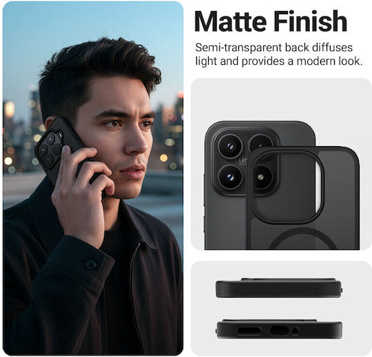 Crong Hybrid Matte Magnetic Wallet Μαύρο (Xiaomi 17)