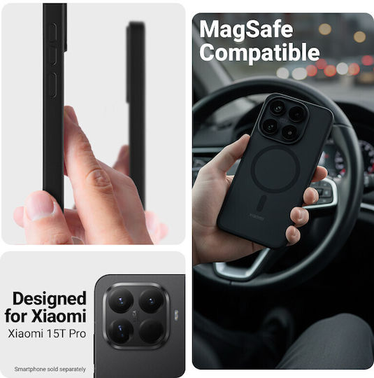 Crong Hybrid Matte Магнитен Заден Калъф Черен (Xiaomi 15T Pro)