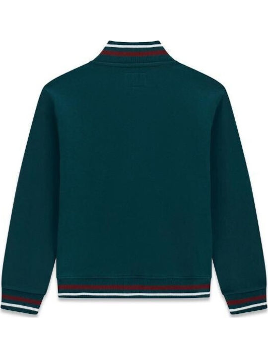 Guess Kids Sweatshirt Cardigan With Pockets Green