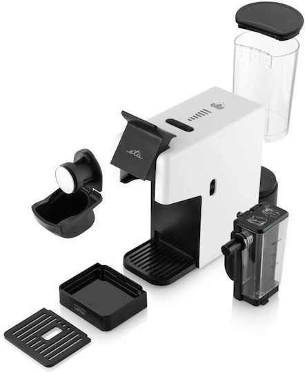 ETA Multicaps Latteo Кафемашина за капсули Nespresso с налягане 20 bar и разпенител за мляко, бяла