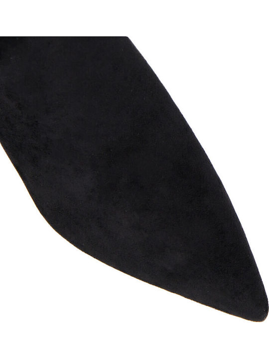 Schwarze Wildleder-Stiefeletten für Damen