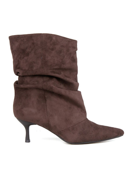 Suede Women's Brown Ankle Boots