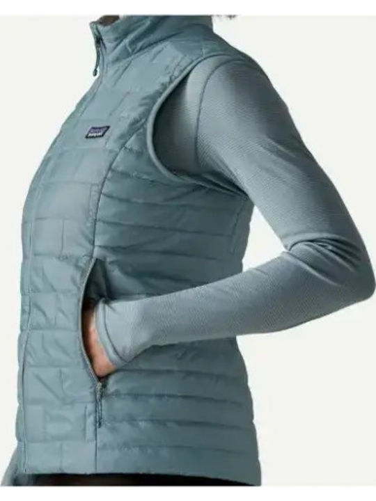Nano Puff Women's Sleeveless Winter Jacket Blue