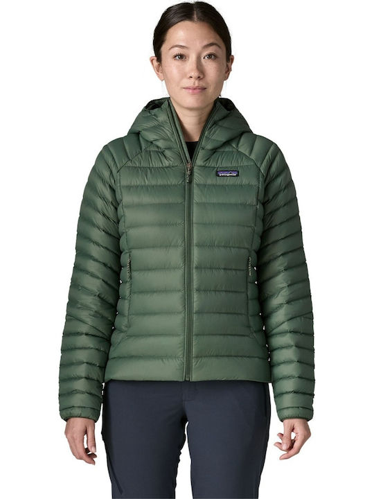 Down Damen-Pufferjacke für den Winter Smolder Blue