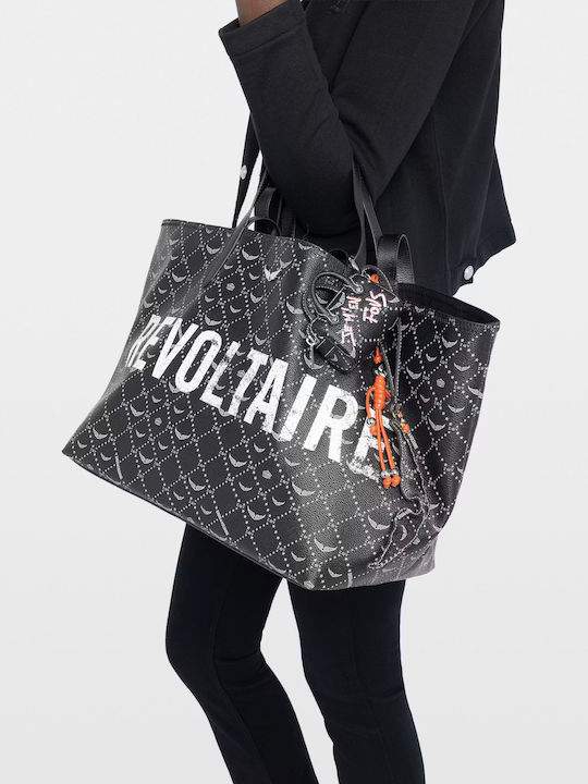 Υφασμάτινη Γυναικεία Shopper Τσάντα Μαύρη