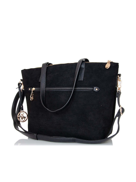 Schwarze Damen-Schultertasche