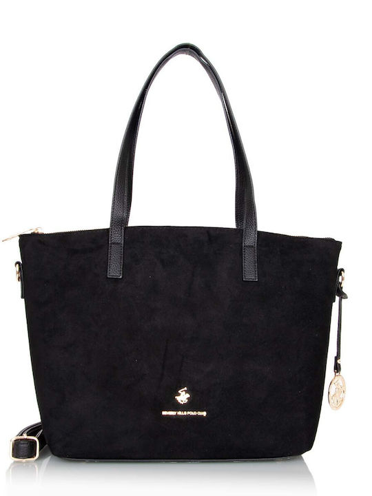 Schwarze Damen-Schultertasche
