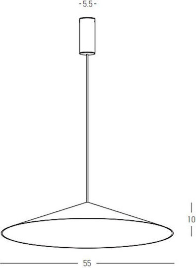 Zambelis Lights Lampă LED Suspendată cu Lumină Albă Caldă 55x55 cm