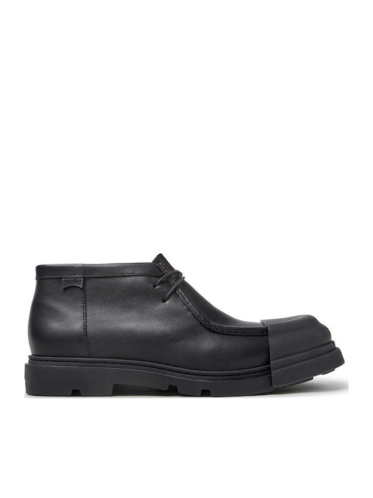 Junction Schwarze Leder-Chukka-Stiefeletten