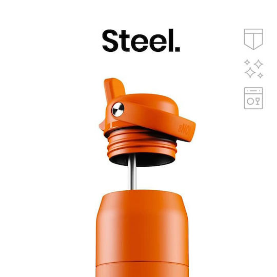 ION Audio Μπουκάλι Θερμός Ανοξείδωτο 360ml Tangerine Orange