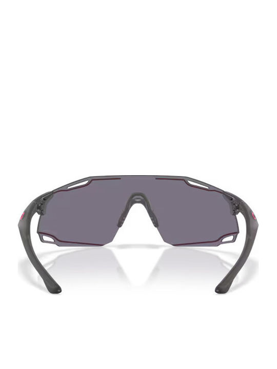 Cybr Dyno Unisex Sunglasses with Grey Horn-Rimmed Frame and Purple Lens