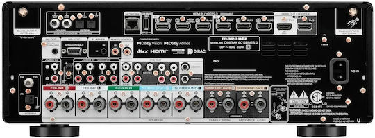 Marantz Cinema 60DAB Series 2 4K/8K 7.2-Channel Home Cinema Amplifier 100W/8Ω 140W/6Ω with HDR and Dolby Atmos Black
