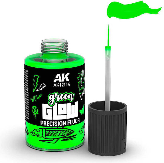 AK Interactive Моделистична боя Fluor Green Glow 30ml