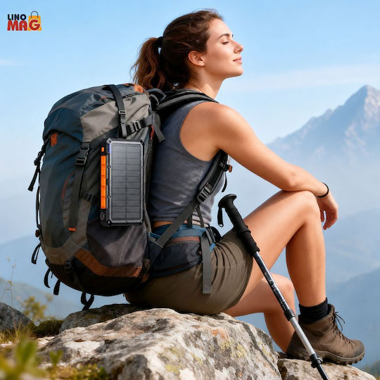 Linomag Ηλιακό Power Bank 20000mAh 35W με Θύρα USB-A και 2 Θύρες USB-C