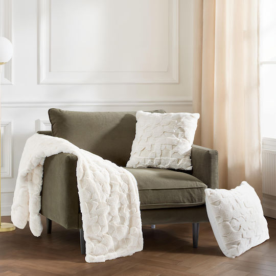 A-s Nalia Furry Sofa Blanket 120x160cm White