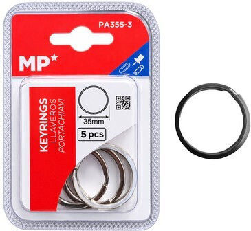 Madrid Papel Key Rings for Keychains 5 Pieces