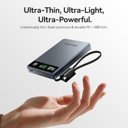 Vention MagSafe Power Bank 10000mAh 22.5W με Θύρα USB-C Charcoal Grey