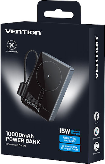 Vention MagSafe Power Bank 10000mAh 22.5W με Θύρα USB-C Charcoal Grey