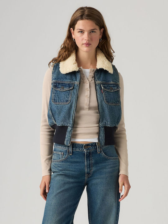 Damen-Jeansjacke Medium Wash