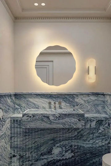 SteweHome Ασύμμετρος Καθρέπτης Μπάνιου Led 60x60cm