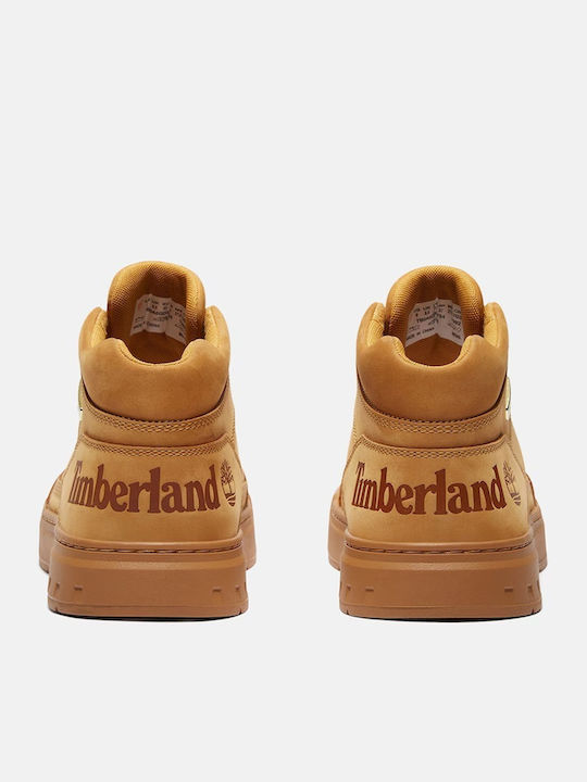 Mid Lace-Up Herrenstiefel aus Leder WHEAT NUBUCK
