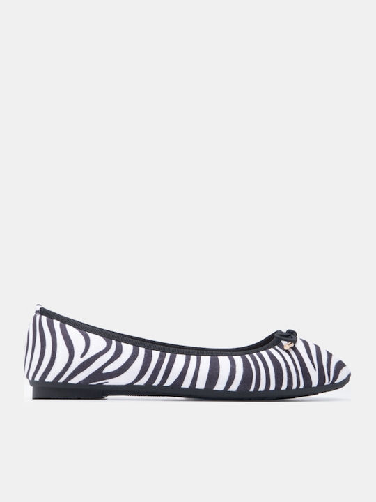 Women's Pointed Toe White Ballerina Shoes