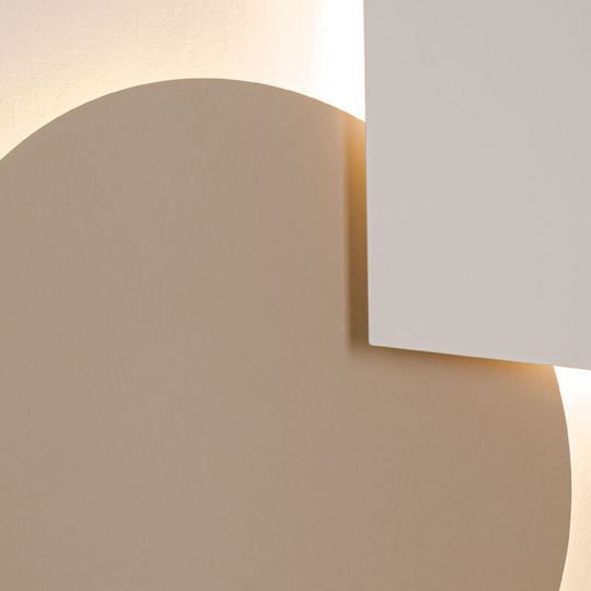 Zambelis Lights Sigma Φωτιστικό Οροφής Τοίχου Led Εναλλαγή Χρώματος Καφέ Λευκή 75x110 Εκ 2687 Dimmable