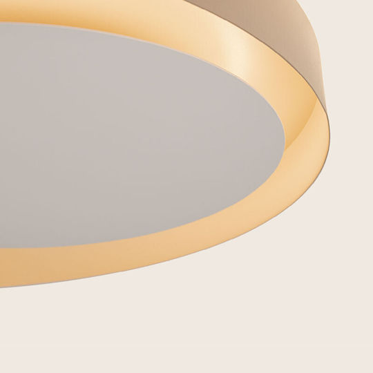 Zambelis Lights Java LED-Deckenleuchte mit Farbwechsel Braun Weiß Ø48 cm 2682 Dimmbar