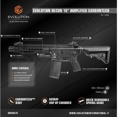 Evolution Αεροβόλο Airsoft Recon 10″ Carbontech 6mm