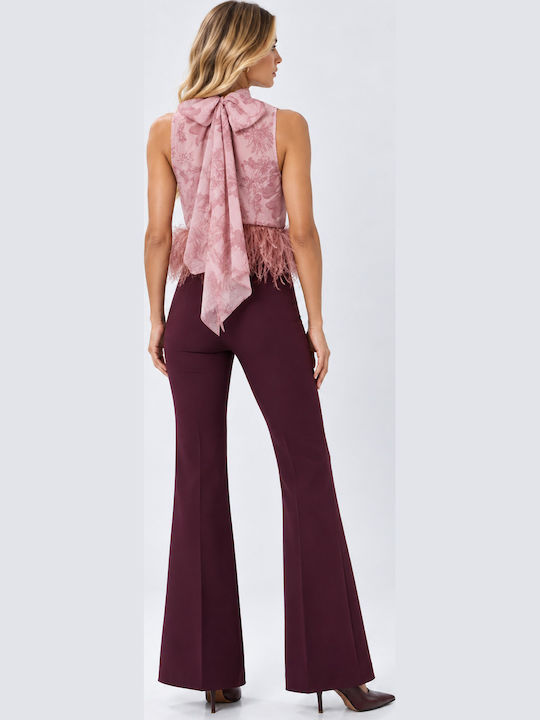 Γυναικείο Crop Top Αμάνικο Pink