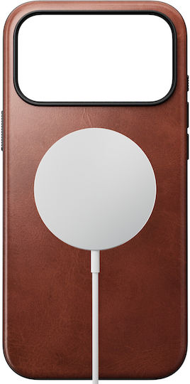 Nomad Modern Bumper Leder / Gehärtetes Glas / Kunststoff / Silikon Beige (iPhone 18 Pro / 17 Pro)