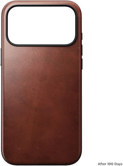 Nomad Modern Bumper Leder / Gehärtetes Glas / Kunststoff / Silikon Beige (iPhone 18 Pro / 17 Pro)