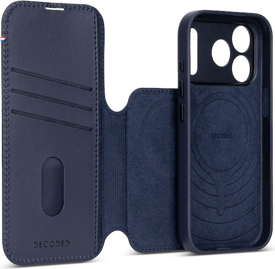Decoded Leather Wallet Navy Blue (iPhone 18 Pro / 17 ProXiaomi 17 Pro)